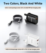 YC51 30W Fast Charging Home Charger | USB-A and Type-C and Lightning Port Charger Adapter - Image 14
