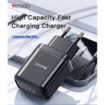 YC29  Black/White EU/UK Plug Max 25W PD Type-C For Samsung For iPhone Wall Charger - Image 2