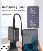 YC29  Black/White EU/UK Plug Max 25W PD Type-C For Samsung For iPhone Wall Charger - Image 9