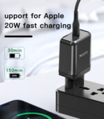YC29  Black/White EU/UK Plug Max 25W PD Type-C For Samsung For iPhone Wall Charger - Image 10