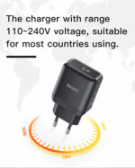 YC29  Black/White EU/UK Plug Max 25W PD Type-C For Samsung For iPhone Wall Charger - Image 13
