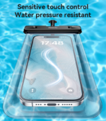 WB49 One-touch Locking With Carabiner High Sealing Sensitive Touch Screen Transparent Waterproof Bag - Image 11