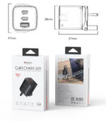 YC84 Low Temperatures 65W Fast Charging 2 USB-C & USB-A Three-port UK GaN Fast Charger - Image 7