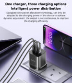 YC84 Low Temperatures 65W Fast Charging 2 USB-C & USB-A Three-port UK GaN Fast Charger - Image 10