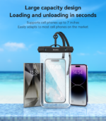 WB49 One-touch Locking With Carabiner High Sealing Sensitive Touch Screen Transparent Waterproof Bag - Image 13