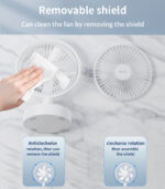 YF12 Rapid Cooling 7 Fan Blades 10 Stages Of Speed Infinite adjustment Table Using 6 Inches Mini Fan - Image 13
