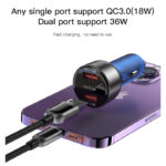 Y51 Car Charger | QC 18W USB 2Ports Fast Charging Car Charger - Image 3