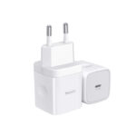 YC30 White EU/UK Plug PD 20W Type-C Fast Charging Adapter Charger For Mobile Phone