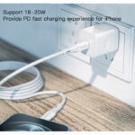 YC30 White EU/UK Plug PD 20W Type-C Fast Charging Adapter Charger For Mobile Phone - Image 3