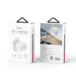 YC30 White EU/UK Plug PD 20W Type-C Fast Charging Adapter Charger For Mobile Phone - Image 5