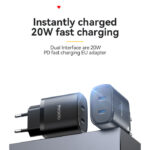 YC54 20W Fast Charging Home Charger(Type-C+Type-C) - Image 2