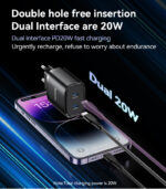 YC54 20W Fast Charging Home Charger(Type-C+Type-C) - Image 9