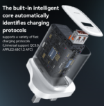 YC85C Overspeed Fast Charge Fireproof Material QC18W Single A UK Charger With A To C Cable - Image 10
