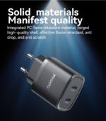 YC54 20W Fast Charging Home Charger(Type-C+Type-C) - Image 13