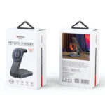 DS26 15W Wireless Fast Charging With Nightlight Foldable Design 3 in1 Desktop Stand Wireless Charger - Image 5