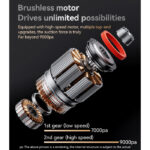 VC08 Multiple Accessories Powerful Power 4000mAh Blowing And Suction 2-in-1 Car Vacuum Cleaner - Image 4