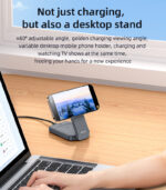 DS26 15W Wireless Fast Charging With Nightlight Foldable Design 3 in1 Desktop Stand Wireless Charger - Image 12