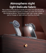 DS26 15W Wireless Fast Charging With Nightlight Foldable Design 3 in1 Desktop Stand Wireless Charger - Image 13