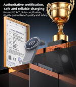 DS26 15W Wireless Fast Charging With Nightlight Foldable Design 3 in1 Desktop Stand Wireless Charger - Image 16
