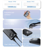 YP41 LED Screen Display Power Bank Portable Charger Fast Charging 20000mAh Power Bank - Image 14