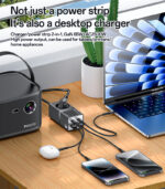 MC36 AC&2*TC&2*USB 5 In 1 European Standard Fireproof PC 65W+2500W GaN Fast Charging Power Socket - Image 9