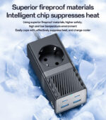 MC36 AC&2*TC&2*USB 5 In 1 European Standard Fireproof PC 65W+2500W GaN Fast Charging Power Socket - Image 15