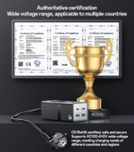 MC36 AC&2*TC&2*USB 5 In 1 European Standard Fireproof PC 65W+2500W GaN Fast Charging Power Socket - Image 17