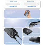 YP40 LED Screen Display Power Bank Portable Charger  | Fast Charging 10000mAh Power Bank - Image 3