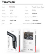 VC02 Mini Portable Cordless Car Vacuum Cleaner High Power Wet&Dry Handheld Auto Vacuum Cleaner - Image 8