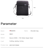WB31 Hot Selling Waterproof Shoulder Cross-body Bag Casual Black Purse Handbag Sling Bag - Image 8