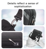 WB31 Hot Selling Waterproof Shoulder Cross-body Bag Casual Black Purse Handbag Sling Bag - Image 9