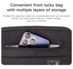WB31 Hot Selling Waterproof Shoulder Cross-body Bag Casual Black Purse Handbag Sling Bag - Image 11