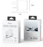 YC85 Overspeed Fast Charge Fireproof Material QC18W Single A UK Charger - Image 7