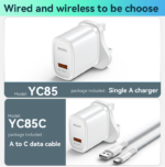 YC85 Overspeed Fast Charge Fireproof Material QC18W Single A UK Charger - Image 17