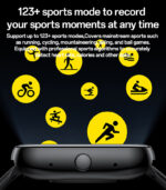 IO22 1.83 Inch Big Screen Real-time Message Notification Health Detection BT Smart Call Watch - Image 13