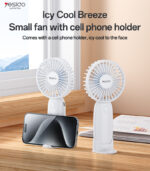 YF15 3-speed Infinitely Variable With 1200mAh Battery Removable Design Small Fan With Phone Holder - Image 6