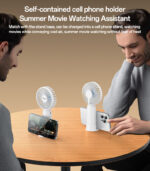YF15 3-speed Infinitely Variable With 1200mAh Battery Removable Design Small Fan With Phone Holder - Image 11