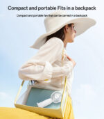 YF15 3-speed Infinitely Variable With 1200mAh Battery Removable Design Small Fan With Phone Holder - Image 13