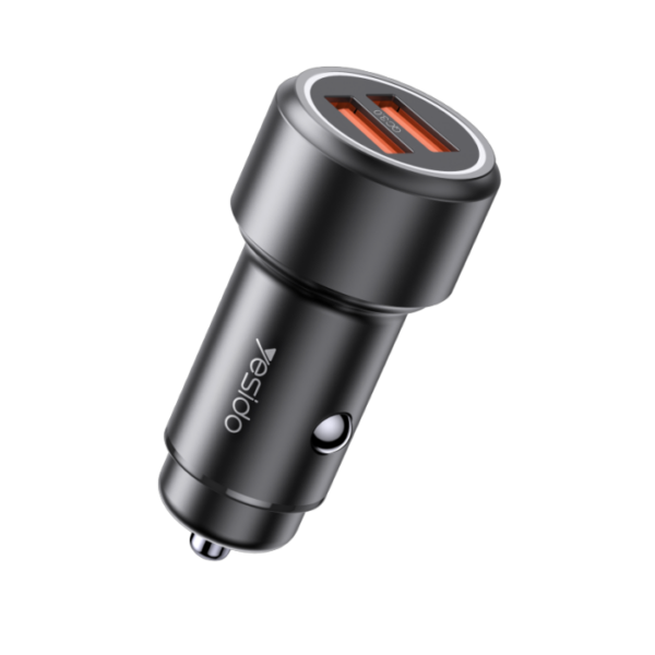 Y43 36W Dual Qc 3.0 Car Super Fast Usb Charger Dual Quick 2 Port Usb Car Charger Adapter