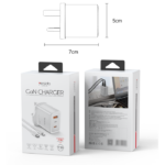 YC89 Three-Port Quick Punch A+C+L 65W Fast Charging UK Spec GaN Charger With C To L Cable - Image 5
