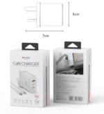 YC89 Three-Port Quick Punch A+C+L 65W Fast Charging UK Spec GaN Charger With C To L Cable - Image 7