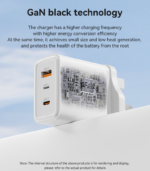 YC89 Three-Port Quick Punch A+C+L 65W Fast Charging UK Spec GaN Charger With C To L Cable - Image 10