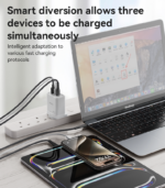 YC89 Three-Port Quick Punch A+C+L 65W Fast Charging UK Spec GaN Charger With C To L Cable - Image 13