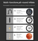 VC05 Fast Inflation Portable Precise Air Replenishment Intelligent Digital Displaycar Inflation Pump - Image 15