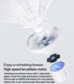 YF13 Four Gears Adjustable Detachable Design Comes With LED Ambient Light Multi Scene Fan - Image 9