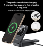 DS27 15W Wireless Fast Charging Multiple Protections Foldable Design 3-in-1 Desktop Wireless Charger - Image 17