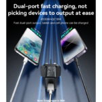 YC83 PD 30W + QC 18W Fast Charging GaN USB-C & USB-A Dual-port UK Plug Fast Charger - Image 3