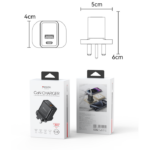 YC83 PD 30W + QC 18W Fast Charging GaN USB-C & USB-A Dual-port UK Plug Fast Charger - Image 5