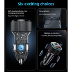 Y60 38W Innovative PD Reverse Charging Built-in TC And IP Cable Dual Port Fast Charging Car Charger - Image 3
