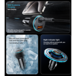 Y60 38W Innovative PD Reverse Charging Built-in TC And IP Cable Dual Port Fast Charging Car Charger - Image 4